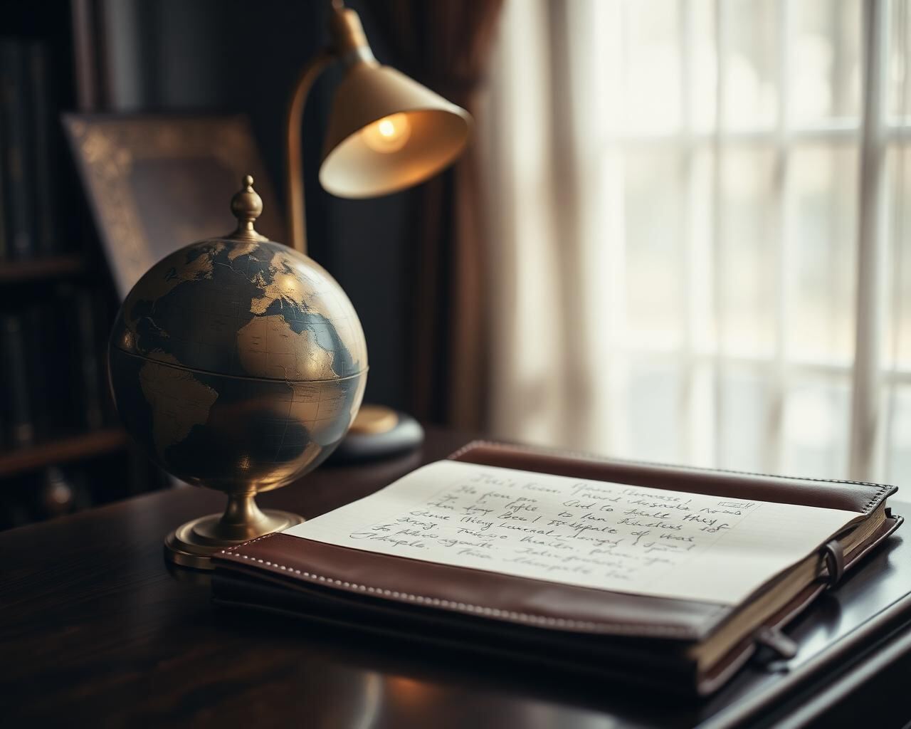 An open volume in a quiet research library.